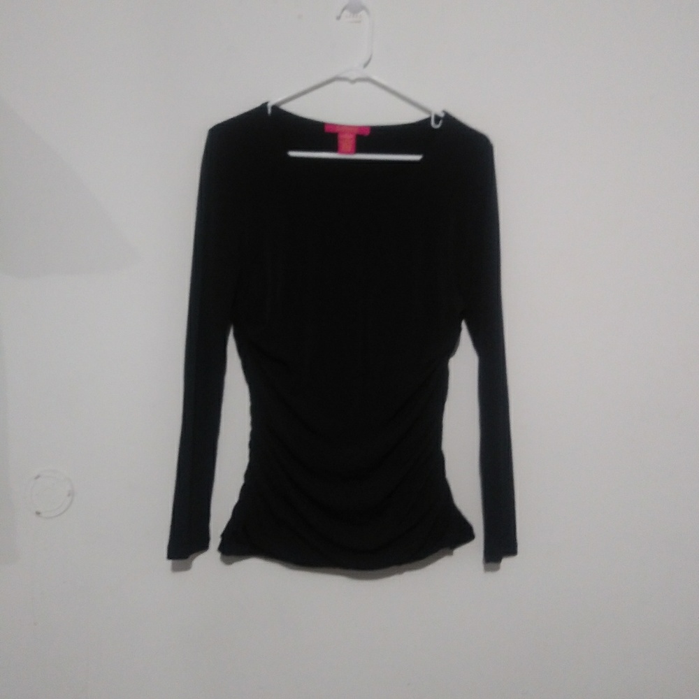 Catherine Malandrino Black scrunched blouse